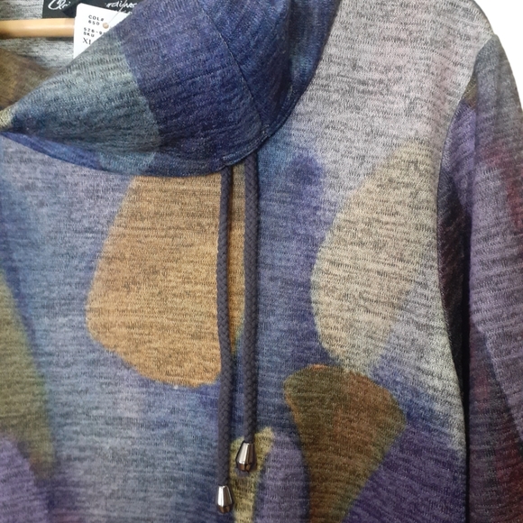 Claire Desjardins (Carre Noir) Women's Tunic Wearable Art Cowl Neck Size XL NWT - Picture 3 of 8